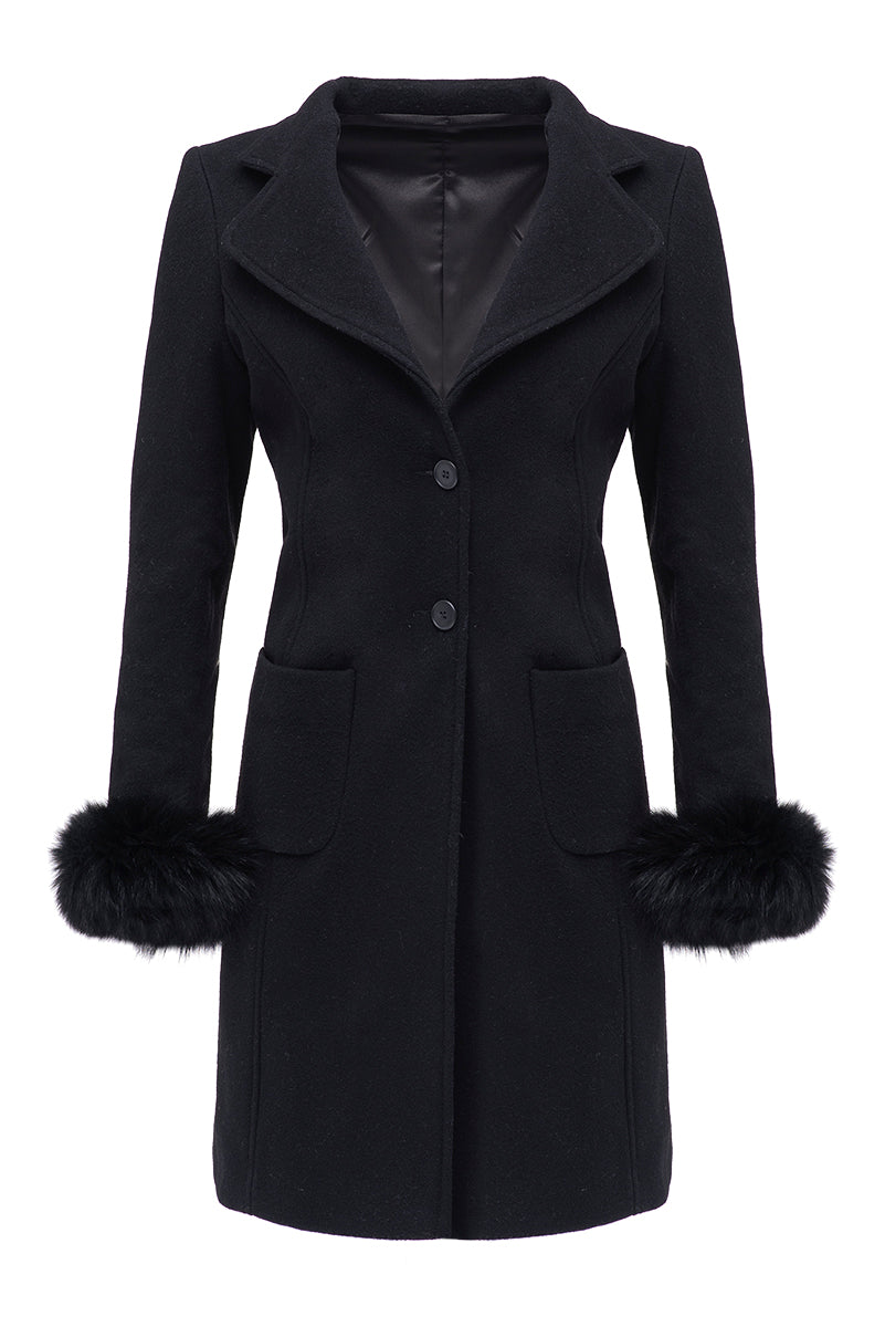 MEGEVE Дамско палто черен Collection KA BO