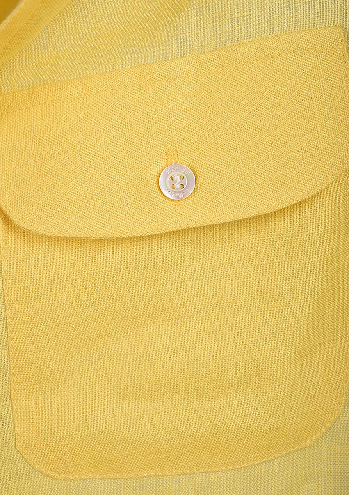 Дълга ленена риза в жълто BAMBOO & LINUM Collection KA BO