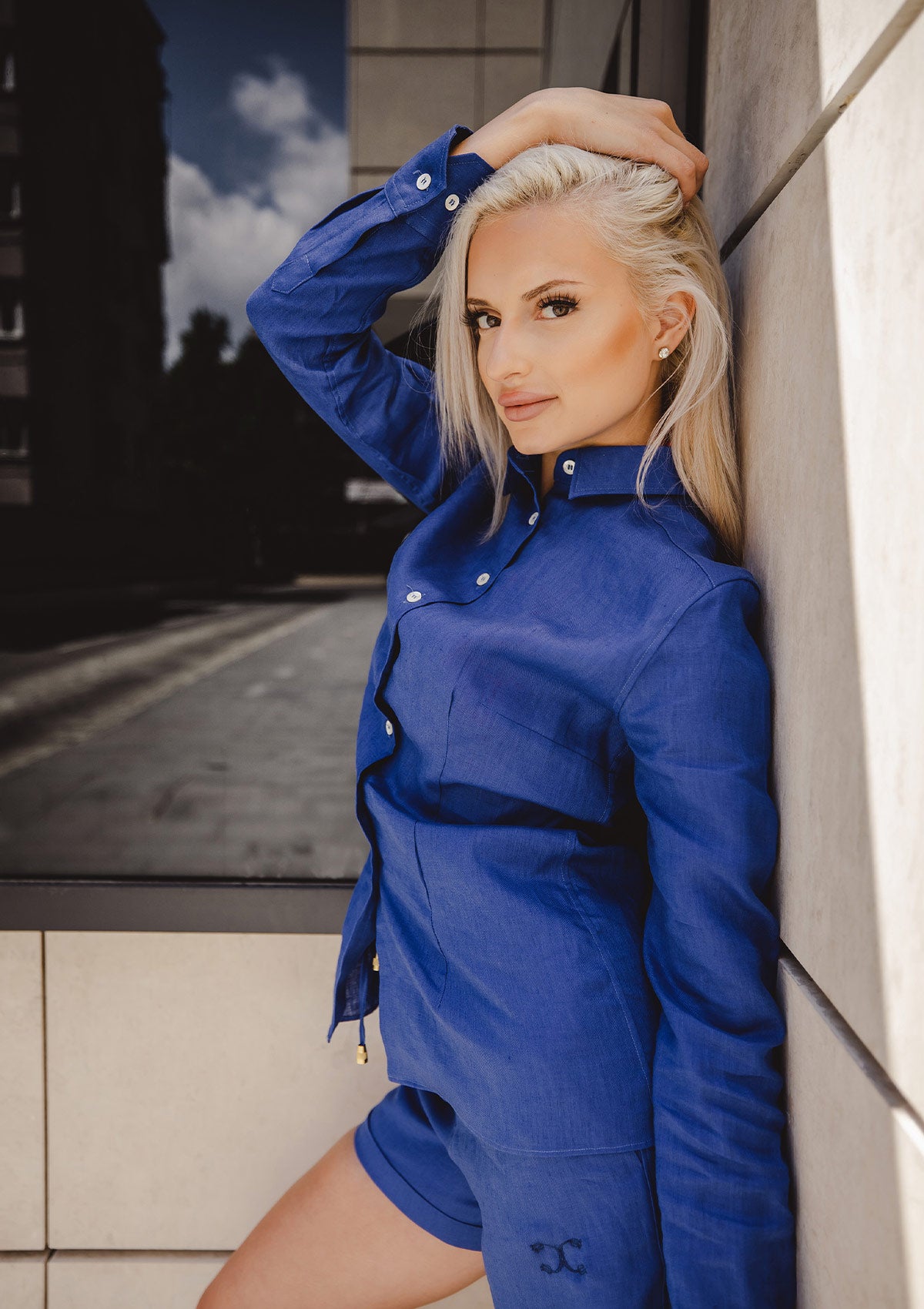 Ленен комплект KOBALT DARK BLUE Collection KA BO