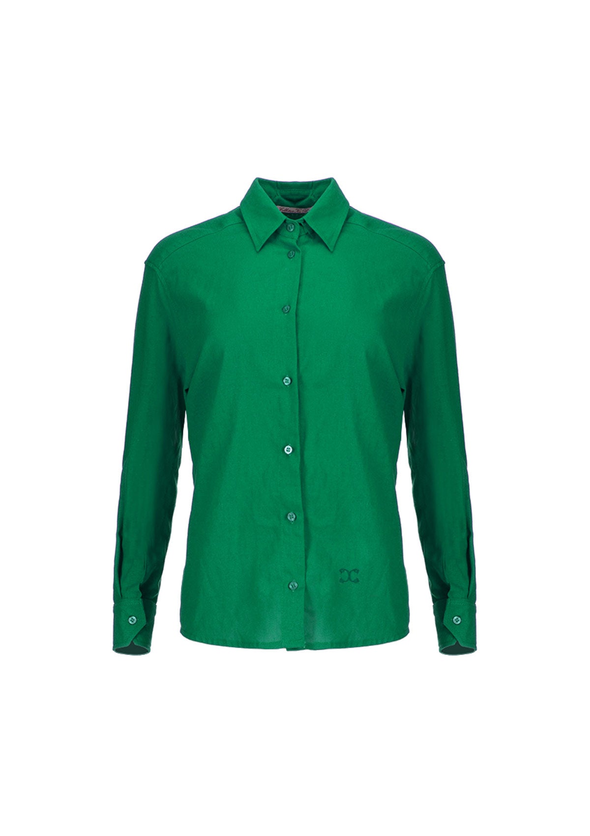 Зелена ленена риза  EMERALD SLIM FIT  плажно облекло летен тоалет лятна визия плажна риза вталена риза